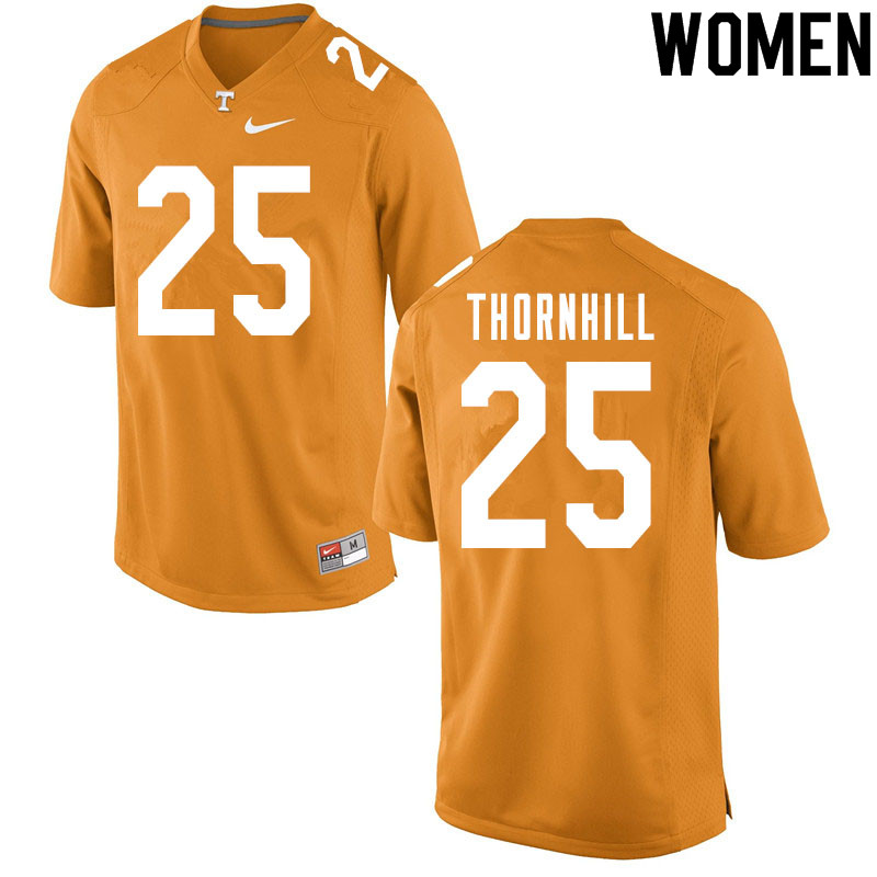 Women #25 Maceo Thornhill Tennessee Volunteers College Football Jerseys Sale-Orange